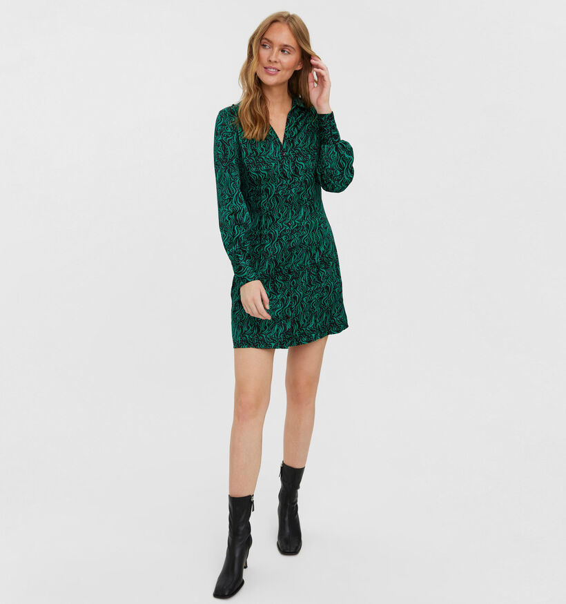 Vero Moda Kayla Robe chemise en Vert pour femmes (318600)