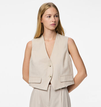 Pieces Vesten Beige