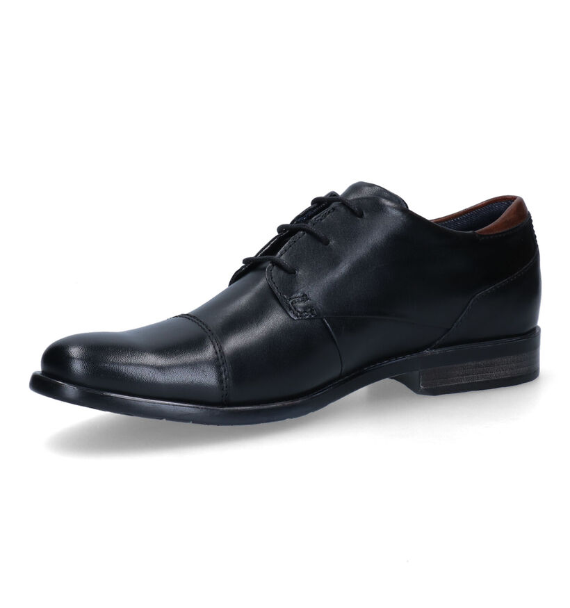 Bugatti Licio Chaussures Habillées en Noir pour hommes (302210)