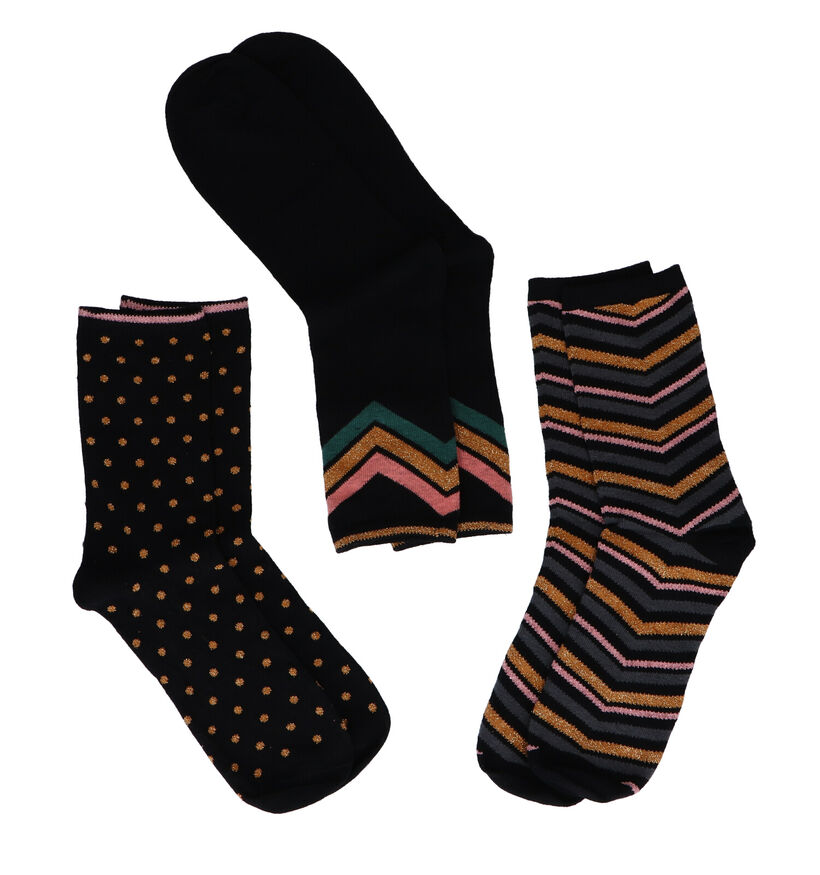 Teckel Socks Chaussettes en Noir - 3 Paire (281314)