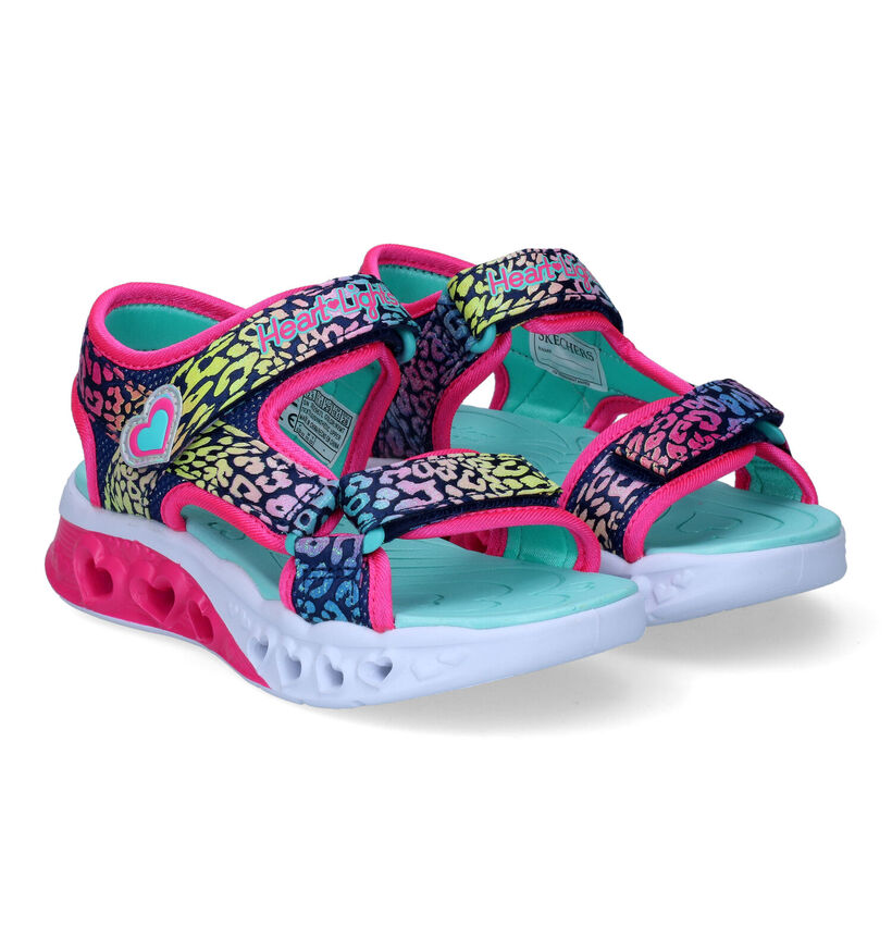 Skechers Flutter Hearts Blauwe Sandalen voor meisjes (302717)