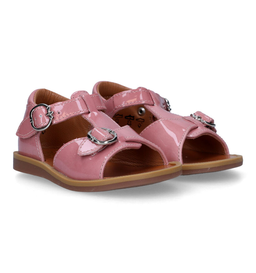 Pom d'Api Poppy Buckle Sandales en Rose pour filles (322871)