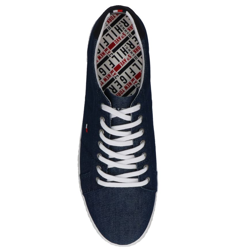 Tommy Hilfiger Essential Blauwe Sneakers in stof (268458)