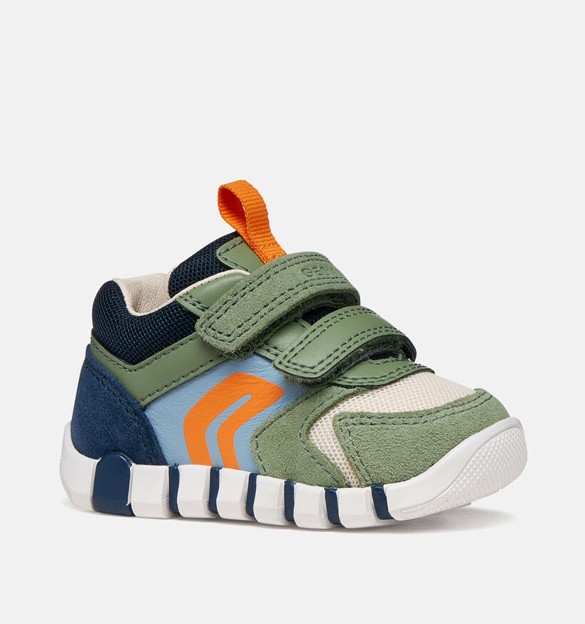 Geox Iupidoo Kaki Babyschoenen voor jongens (368454) - geschikt voor steunzolen