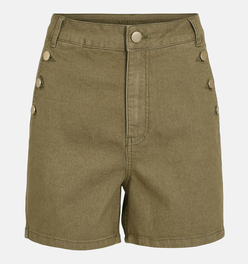 Vila Ola Short en jeans en Vert khaki pour femmes (357181)