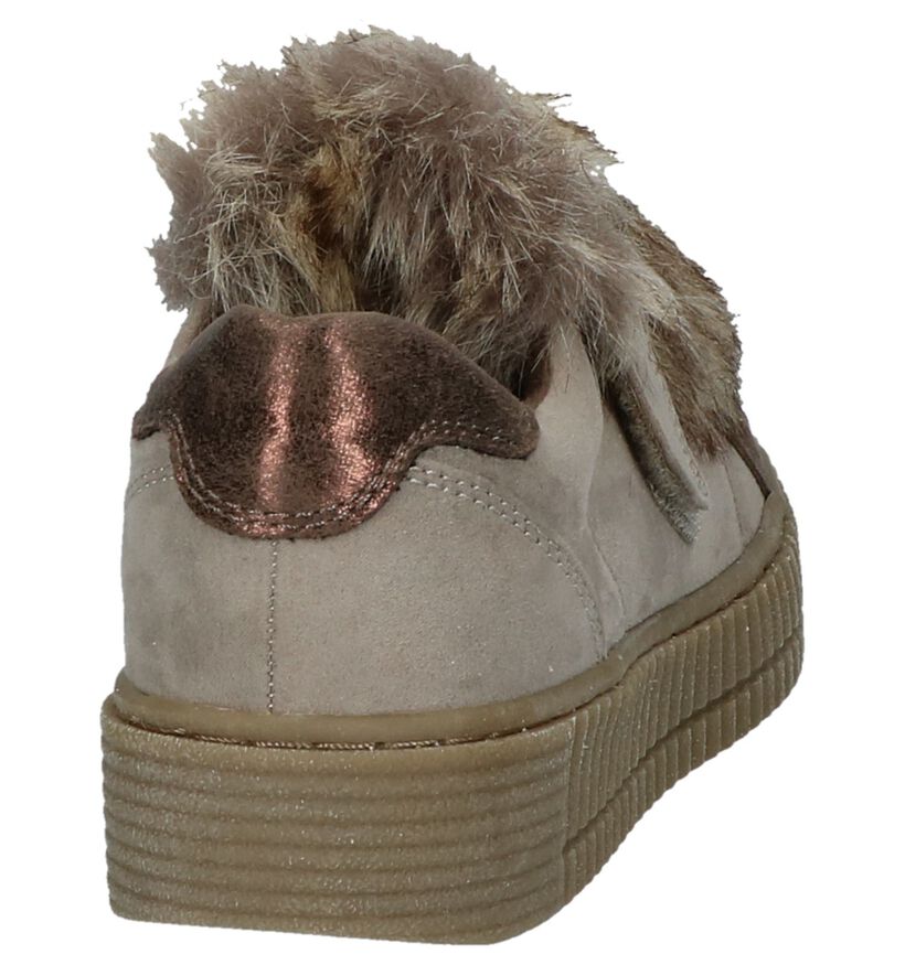 Marco Tozzi Baskets basses en Taupe en velours (226339)