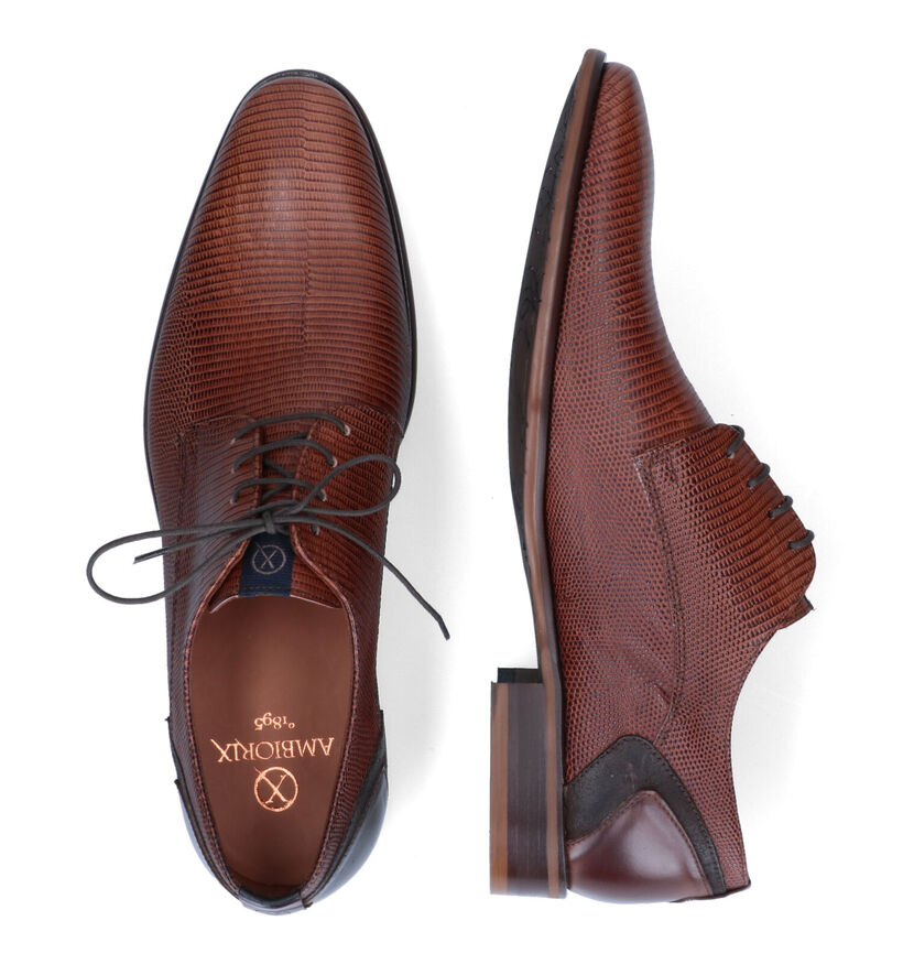 Ambiorix Dario Cognac Geklede Veterschoenen voor heren (309580)