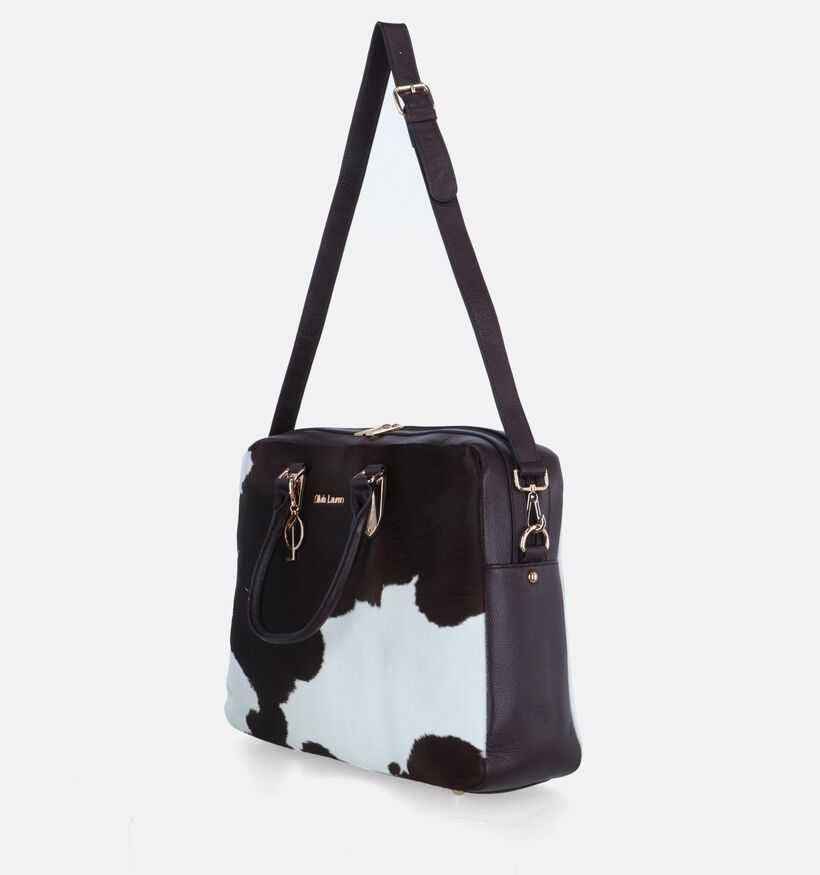 Olivia Lauren Cowhide Medium Bruine Laptoptas voor dames (348525)