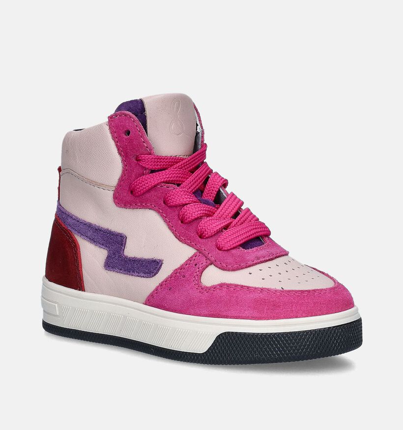 Milo & Mila Fuchsia Hoge sneakers voor meisjes (348109) - geschikt voor steunzolen