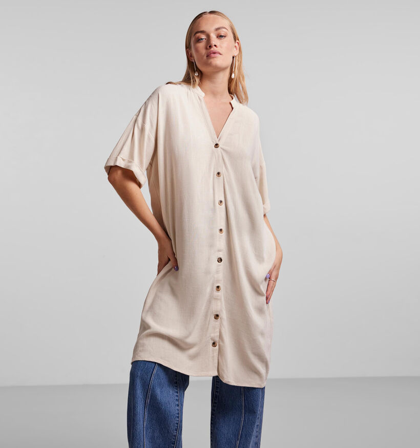 Pieces Vinsty Robe chemise en Beige pour femmes (326809)