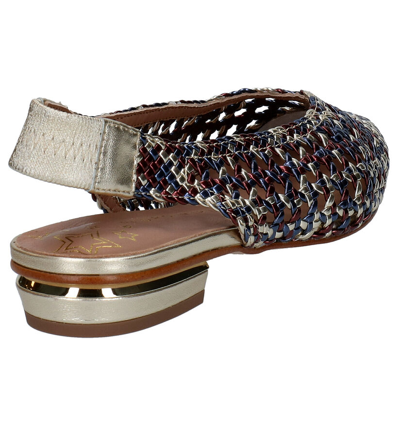 Pedro Miralles Escarpins slingback en Or en cuir (273088)