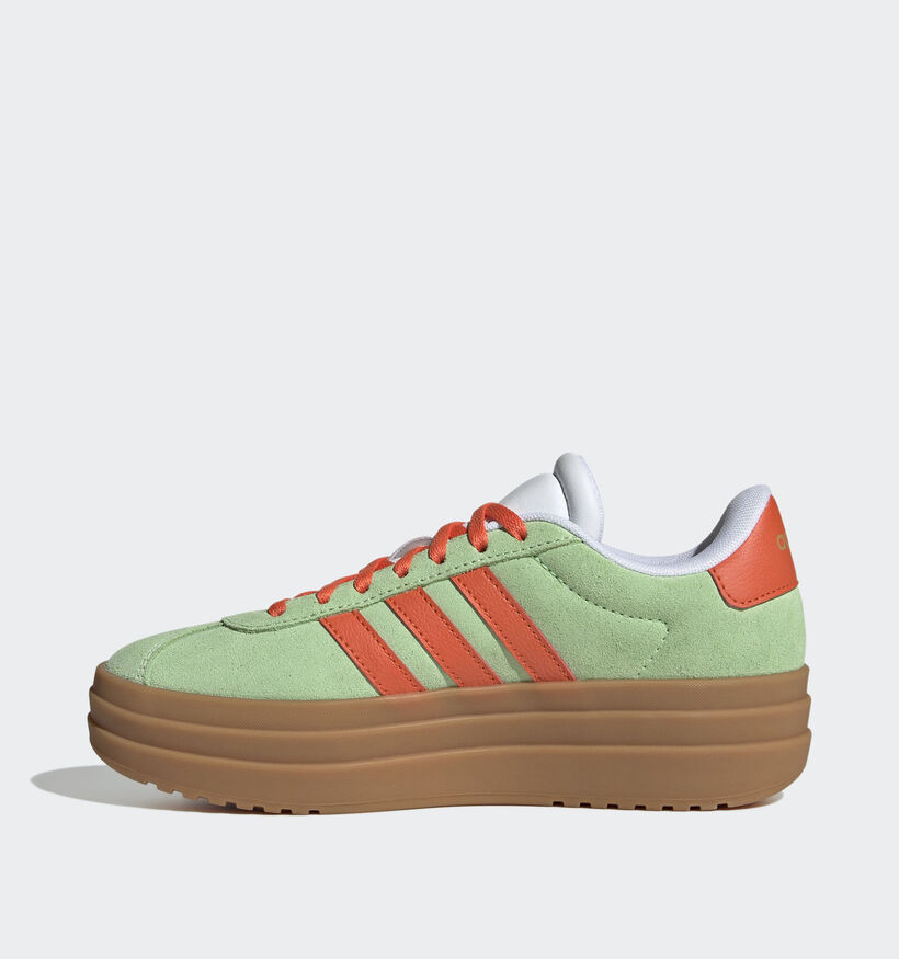 adidas VL Court Bold Gele Sneakers adidas VL Court Bold Groene/Oranje Sneakers voor meisjes (365360)