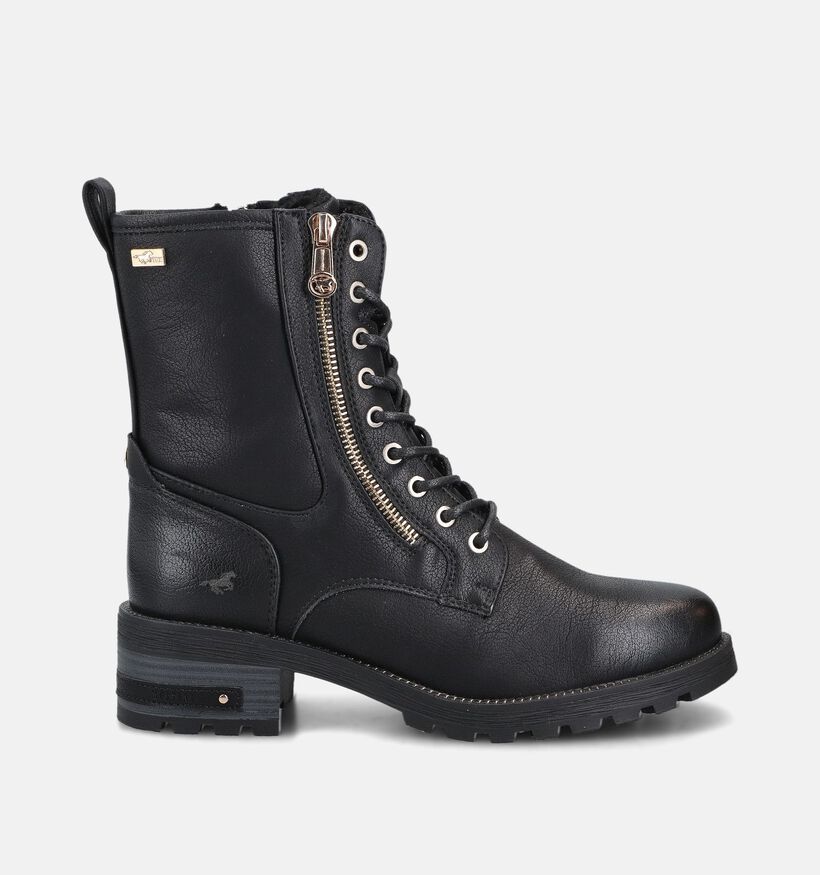 Mustang Zwarte Veterboots Mustang Zwarte Veterboots voor dames (363704)
