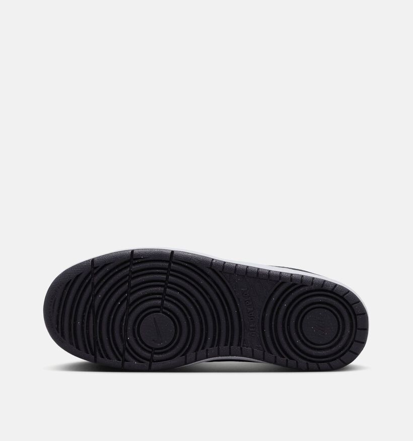 Nike Court Borough Low Baskets en Noir/Blanc pour filles, gar&ccedil;ons (381047) - pour semelles orthop&eacute;diques