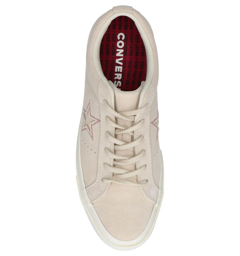 Beige Sneakers Converse One Star OX in daim (238037)