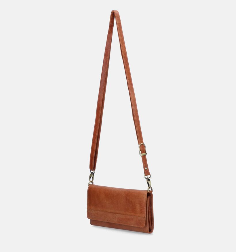 Label M Porte-monnaies zippé en Cognac pour femmes (365816)