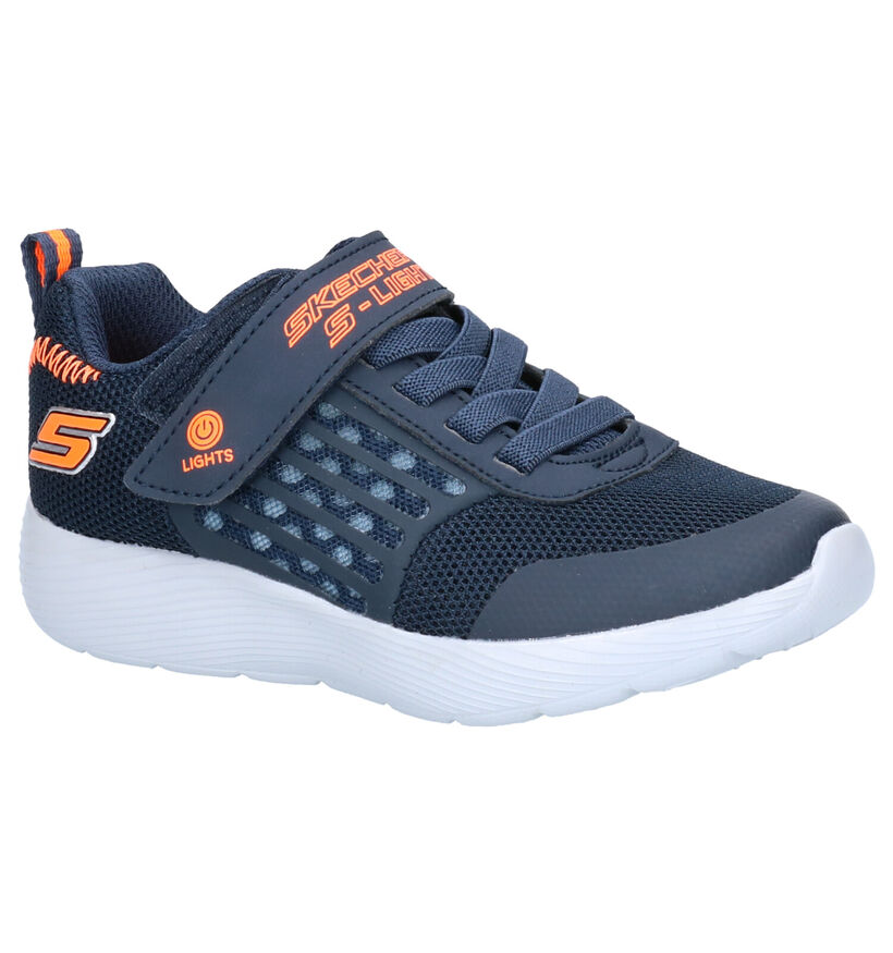 Skechers Dyna Lights Baskets en Noir en simili cuir (263927)