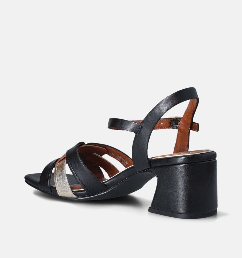 Marco Tozzi Zwarte Sandalen met blokhak voor dames (354228)