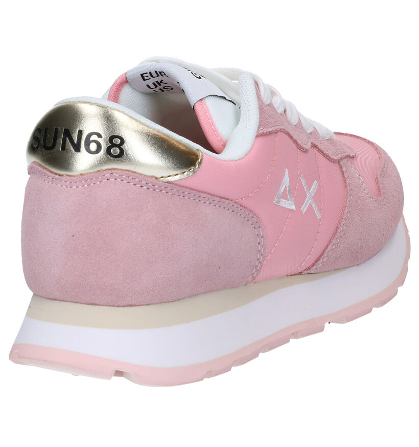Sun 68 Ally Solid Nylon Fuchsia Sneakers in nubuck (304668)