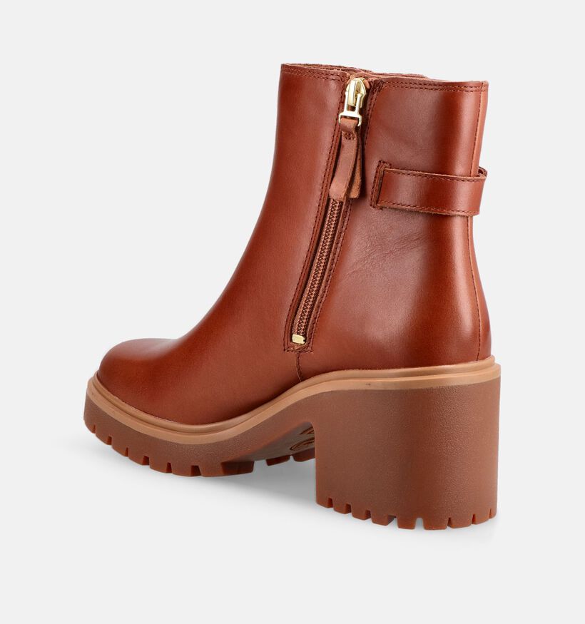 Timberland Stone Heights Mid Chelsea Bottines en Cognac pour femmes (376188) - pour semelles orthop&eacute;diques