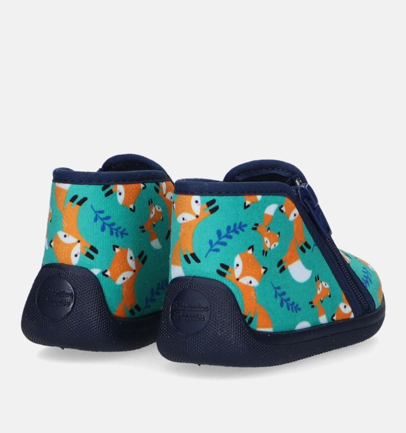 Milo & Mila Groene Babypantoffels voor meisjes, jongens (332287) - geschikt voor steunzolen