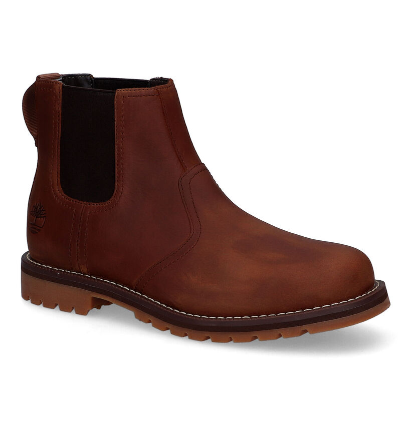 Timberland Larchmont Chelsea Bottines en Cognac pour hommes (313510) - pour semelles orthopédiques