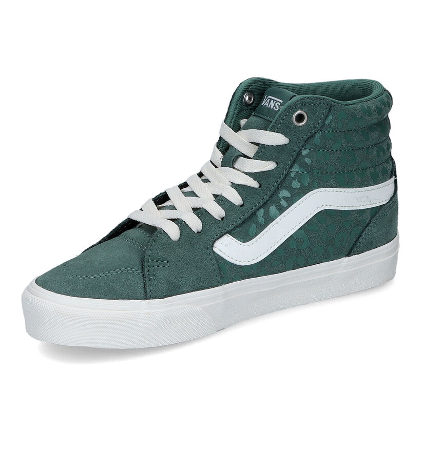 Vans Filmore HI Animal Baskets en Vert pour femmes (317796)