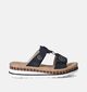 Rieker Nu-pieds talon compensé en Bleu pour femmes (354936)
