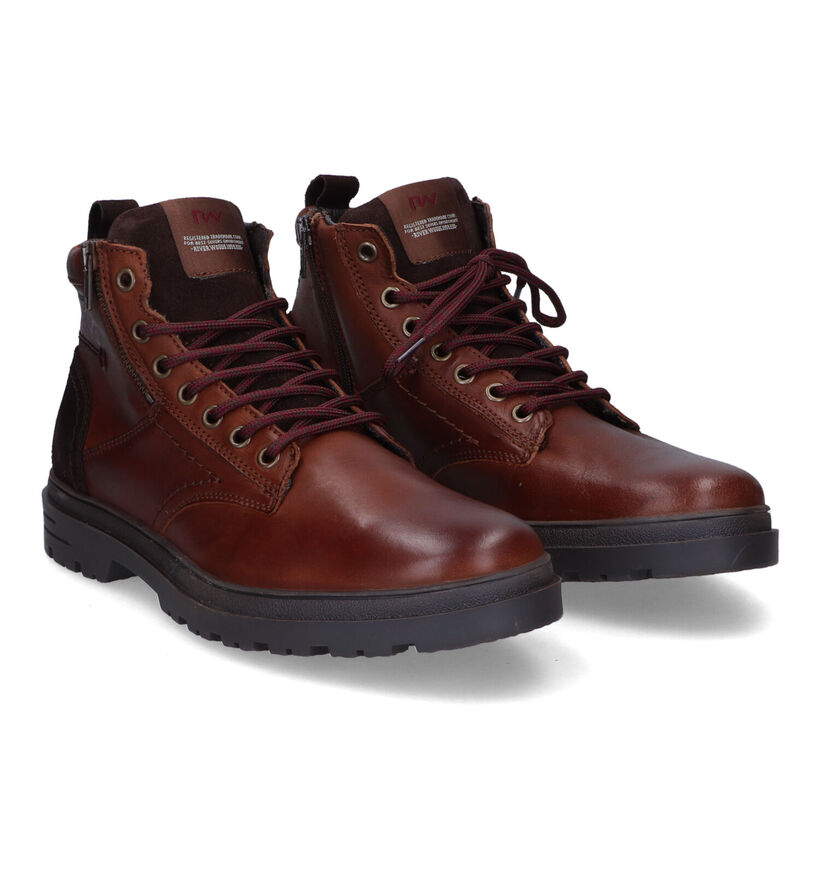 River Woods Gennaro Bottines en Cognac en cuir (316647)