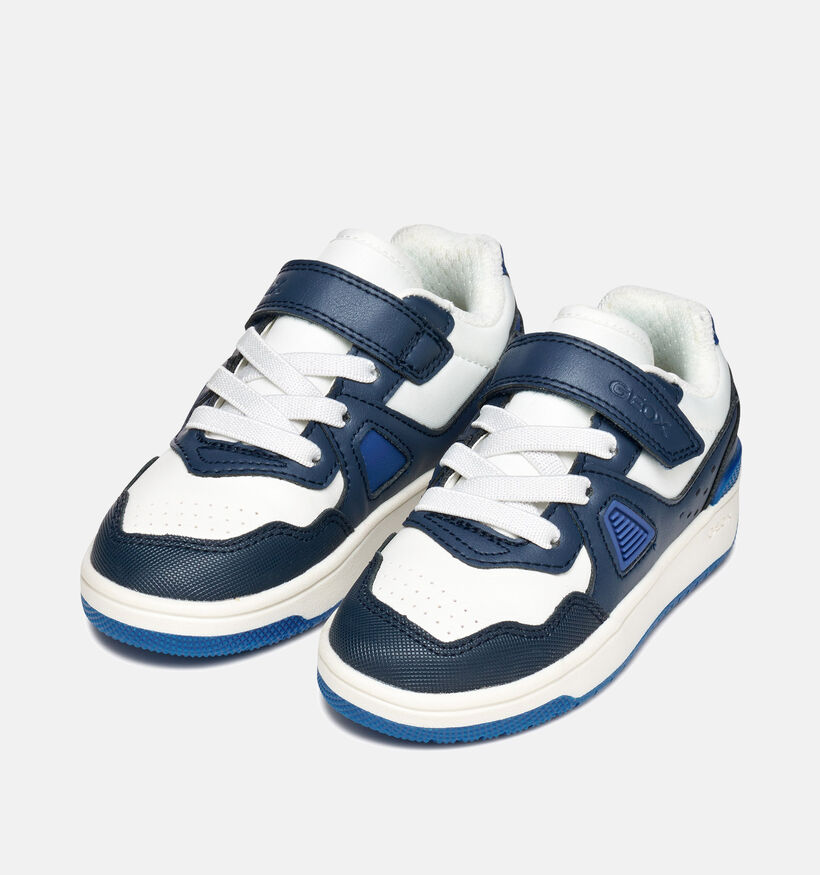 Geox Washiba Baskets basses en Bleu fonc&eacute; pour gar&ccedil;ons (368426) - pour semelles orthop&eacute;diques