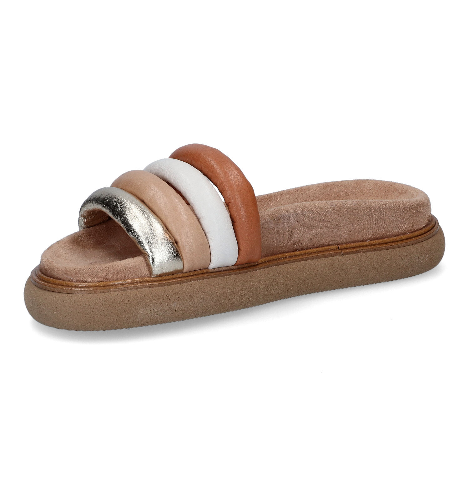 Bruine clearance slippers dames