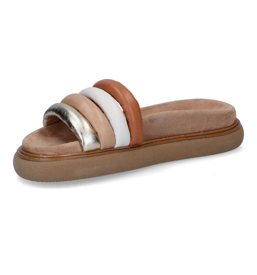 Inuovo Nu-pieds plates en Marron pour femmes (309550)