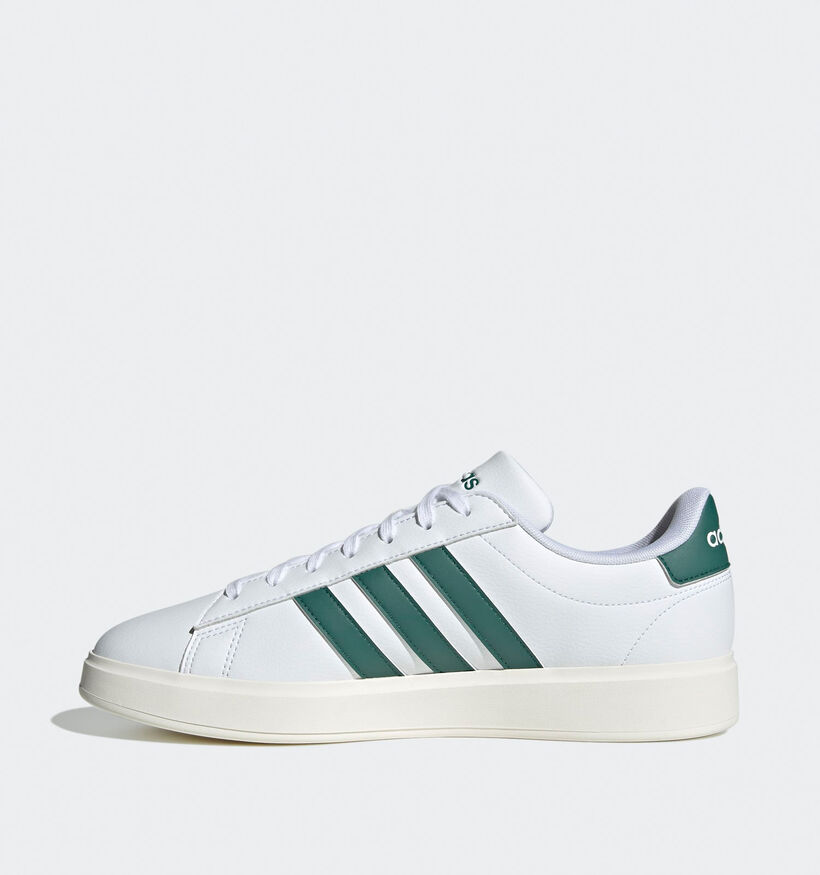 adidas Grand Court 2.0 Baskets en Blanc/Vert pour hommes (359489) - pour semelles orthopédiques