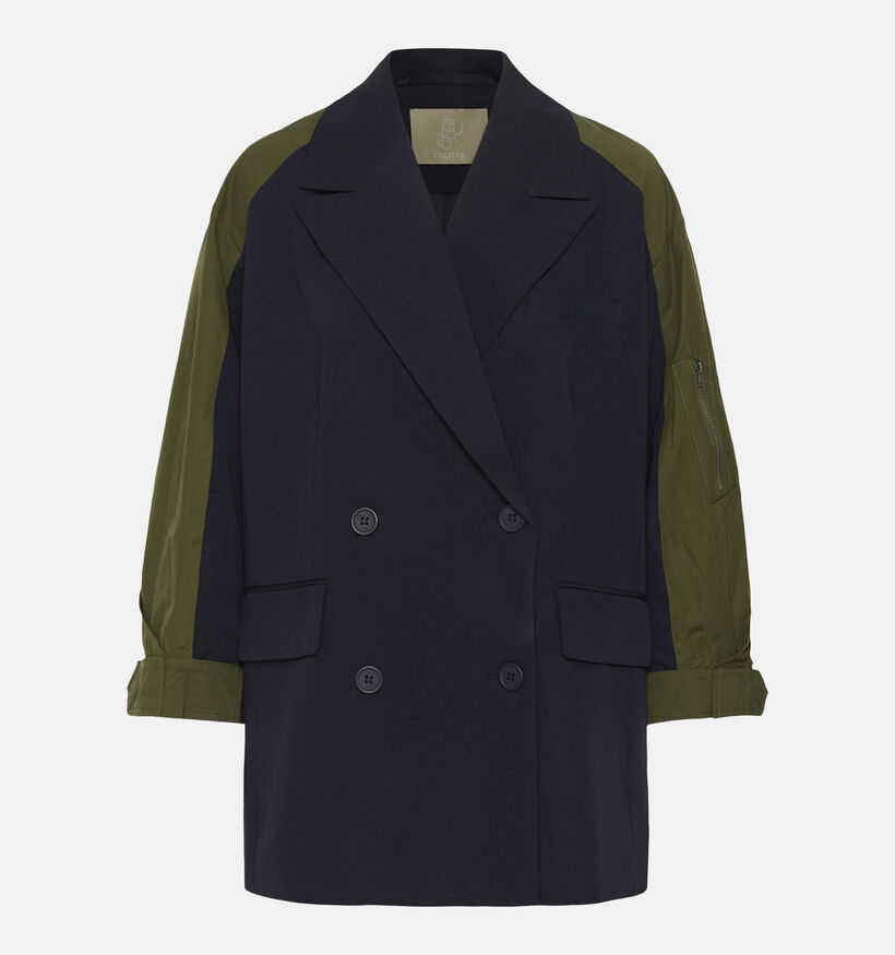 Culture Blondie Blazer en Bleu fonc&eacute;/Vert pour femmes (377018)