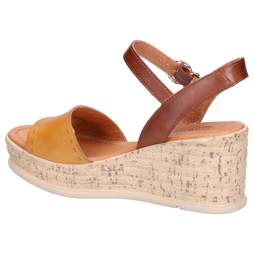 Pikolinos Cognac Sandalen in leer (272433)