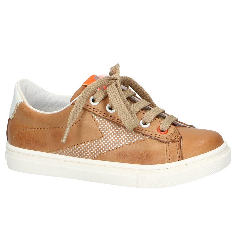 Cognac Rits/Veterschoenen FR by Romagnoli in leer (239945)