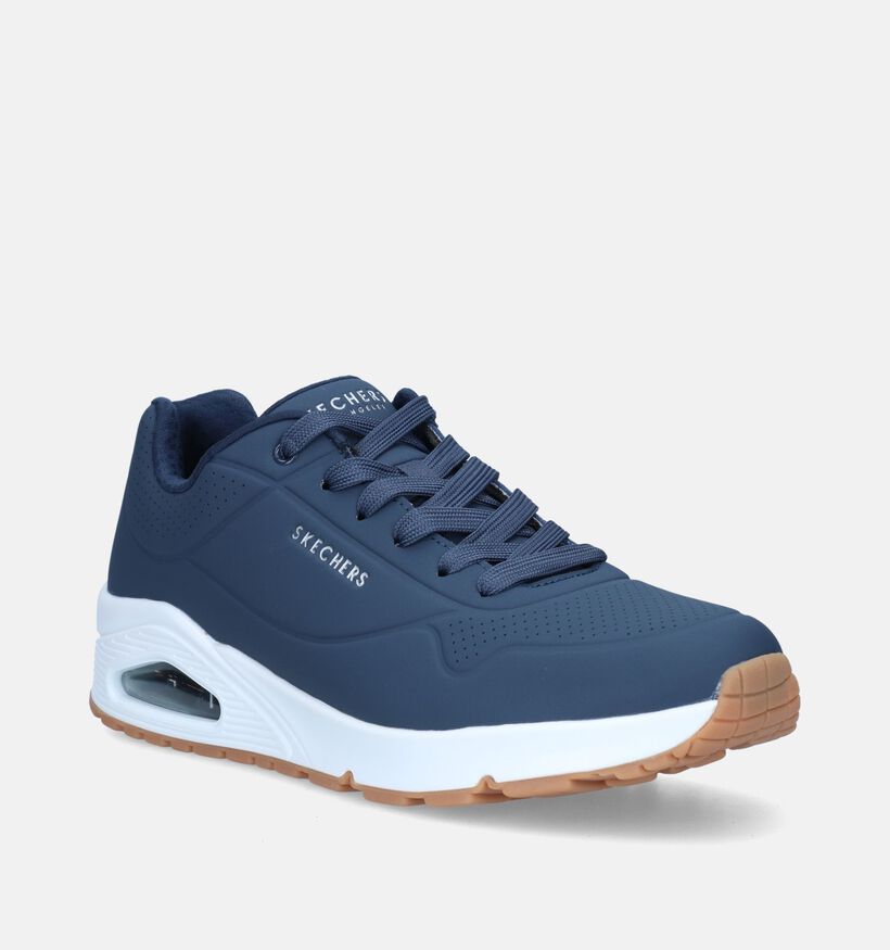 Skechers Uno Stand On Air Baskets en Bleu pour hommes (343970)