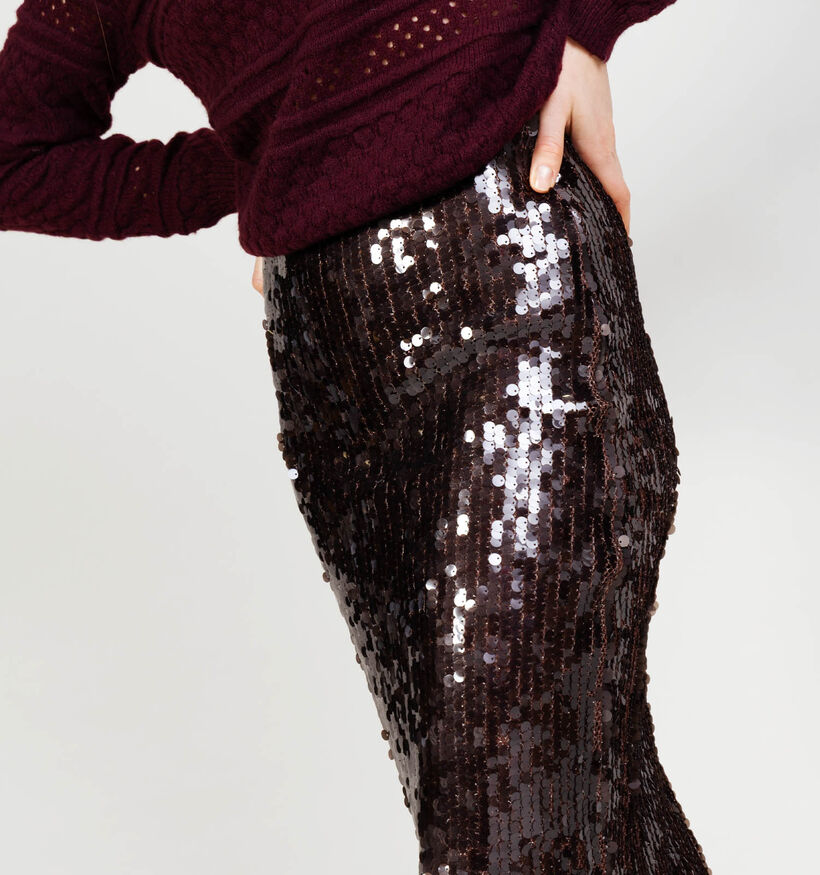 JDY Cathy Sequins Lange Bordeaux Rok voor dames (365966)