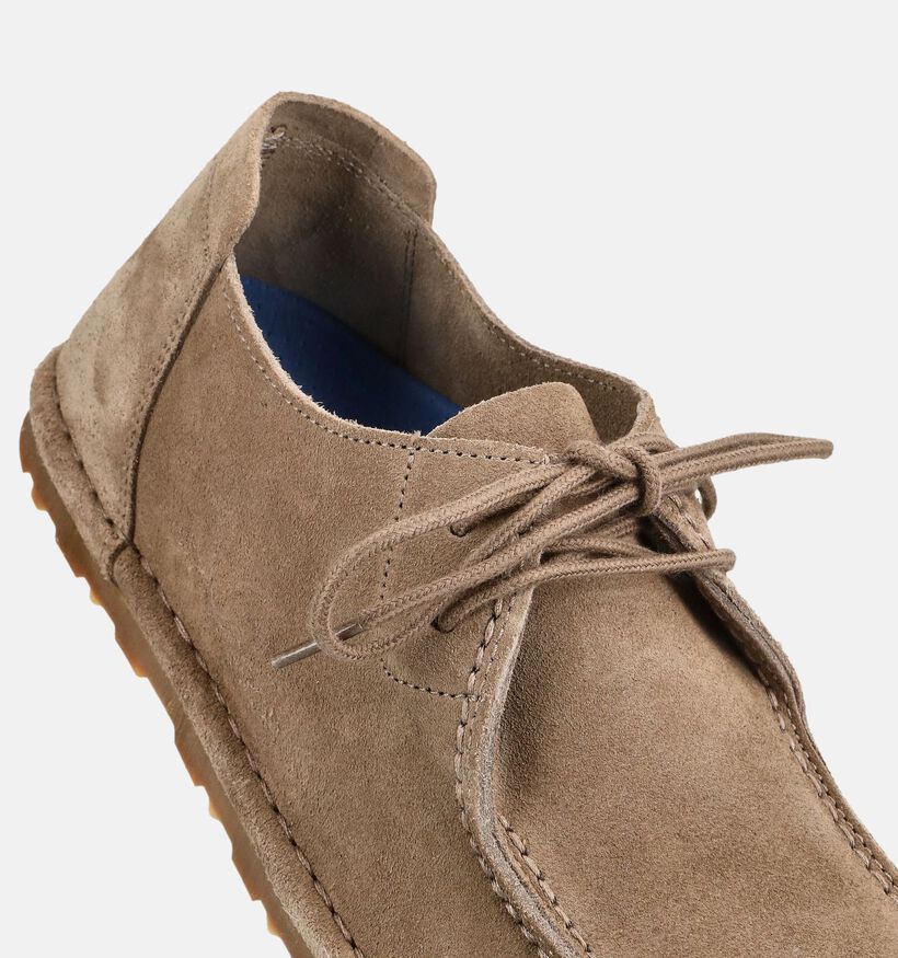 Birkenstock Utti Lace Suede Taupe Schoenen voor dames (376074) - geschikt voor steunzolen