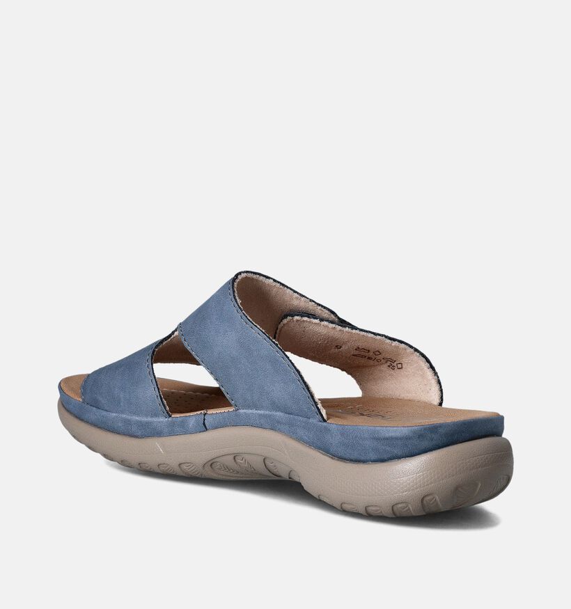 Rieker Nu-pieds plates en Bleu pour femmes (354989)