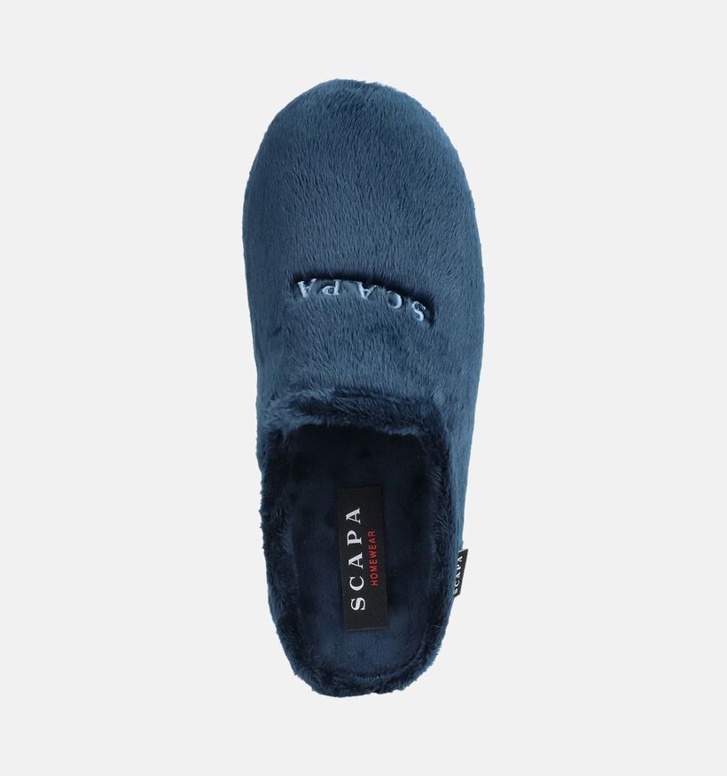 Scapa Donkerblauwe Open Pantoffels voor dames (380860) - geschikt voor steunzolen