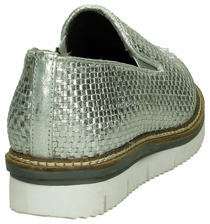 Via Roma Chaussures slip-on en Argent en cuir (192788)