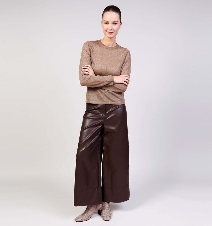 Orfeo Hazelnut Bruine Glitter Trui voor dames (365789)