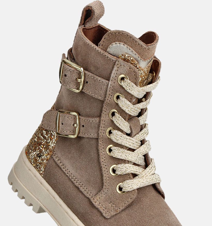Milo & Mila Chaussures hautes en Taupe pour filles (362941)
