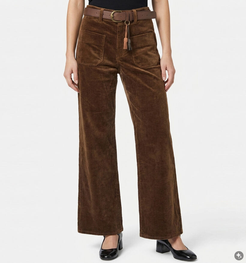 Orfeo Canelle Pantalons classiques en Vert pour femmes (381656)