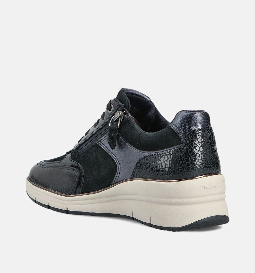 Tamaris Blauwe Veterschoenen voor dames (360620) - geschikt voor steunzolen