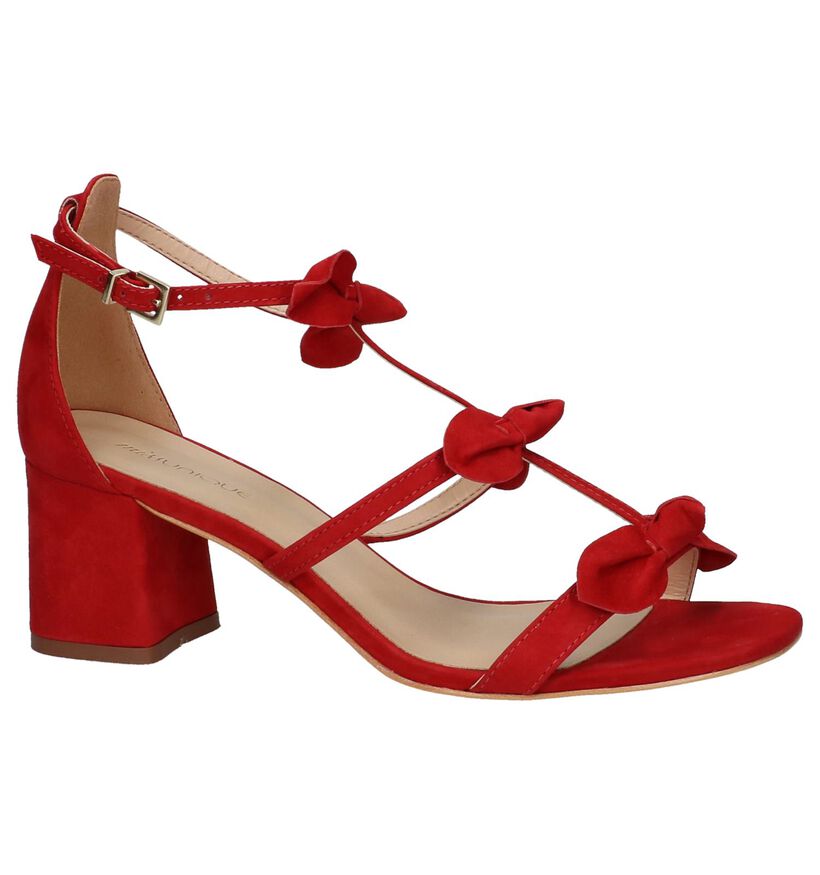 Miss Unique Sandales à talons en Rouge en nubuck (221078)