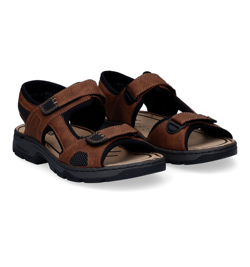 Rieker Sandales en Noir en simili cuir (308621)