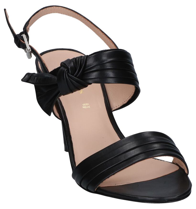 Nude Sandalen Carmens Sophie Bow in leer (254228)