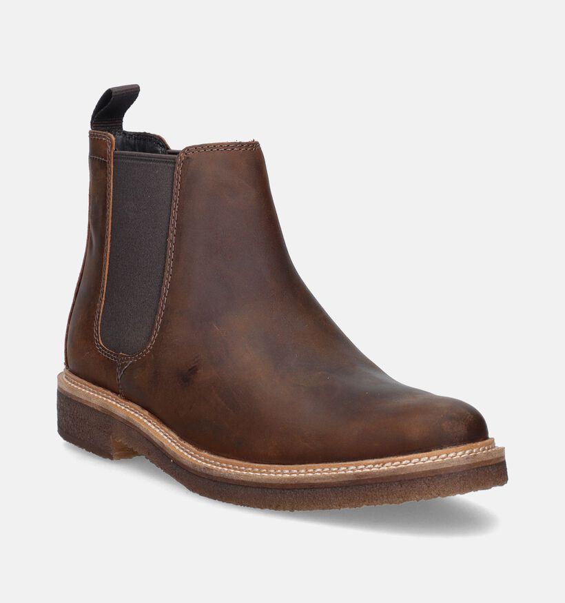 Clarks Clarkdale Easy Chelsea boots en Cognac pour hommes (346668) - pour semelles orthopédiques